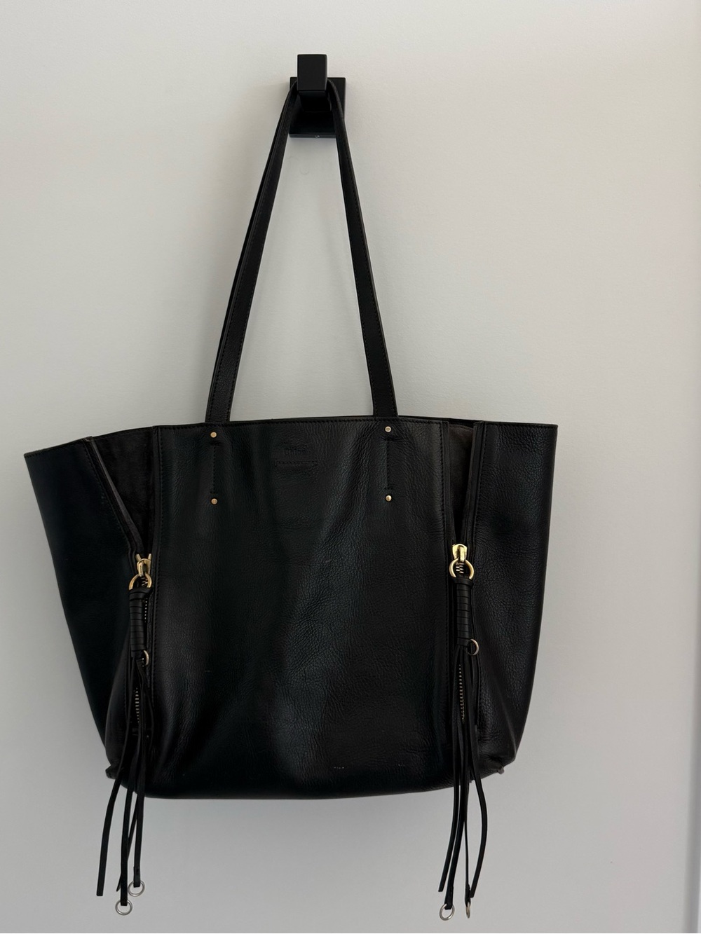 Chloe Milo Black Leather Tote